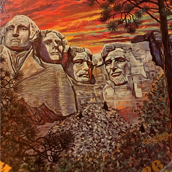 Mount Rushmore metal tray - Picture 2 of 6